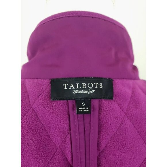 Talbots ~Woman Size S~ Purple Button Up Vest Pockets. - Picture 2 of 12